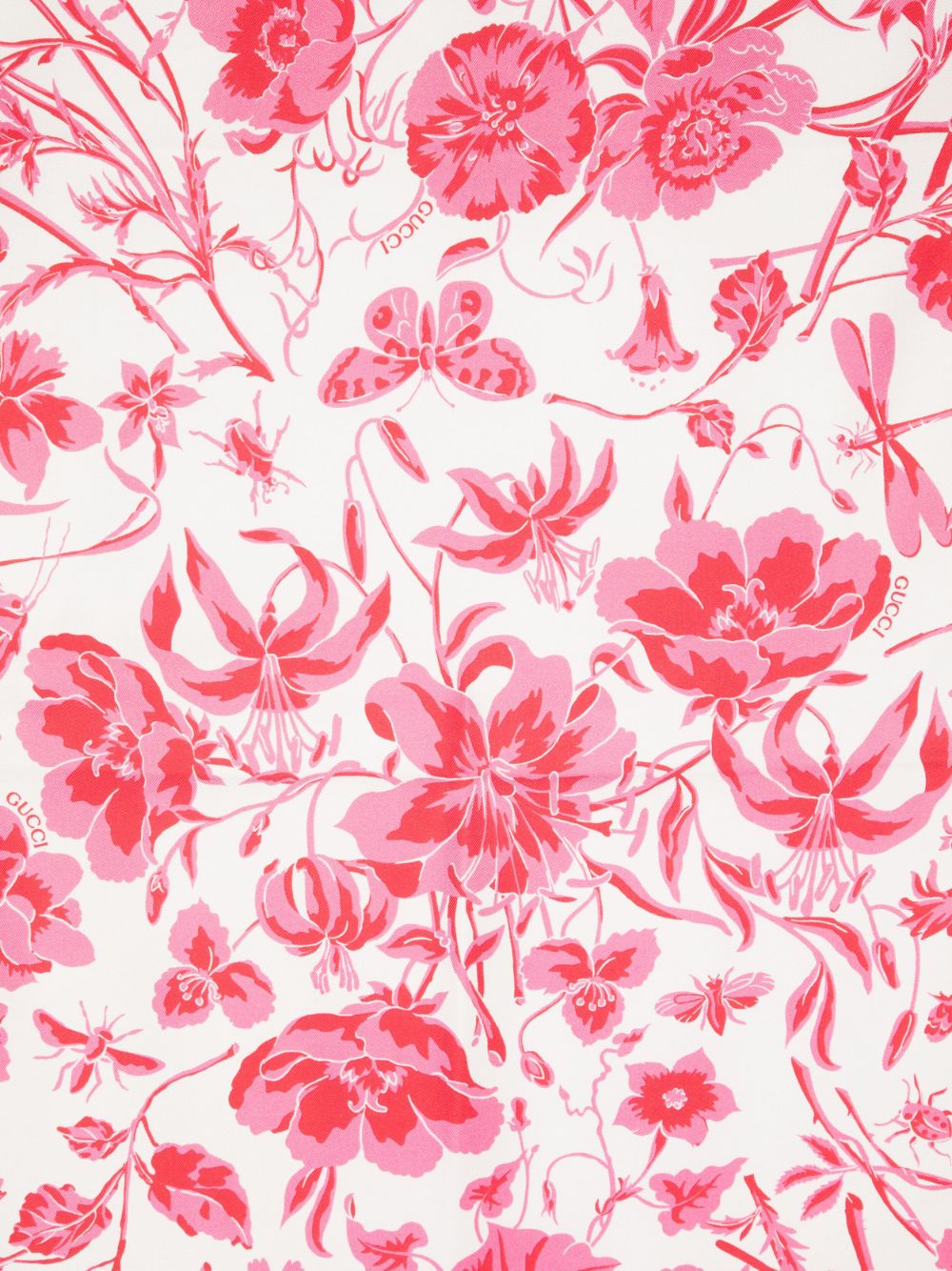 Gucci Sjaal met bloemenprint - Roze