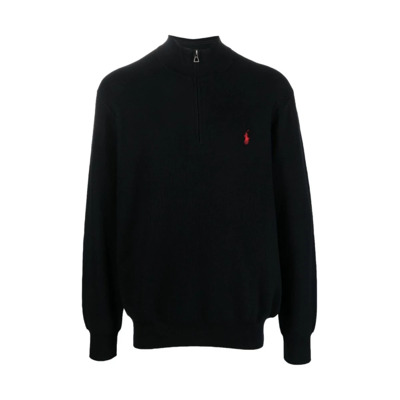 Halfzip Trui - Zwart Ralph Lauren , Black , Heren