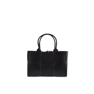 Handgemaakte Kleine Arco Tote Tas Bottega Veneta , Black , Dames