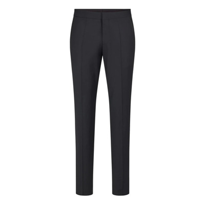 Herenbroek van Stretch Wolmix met Plooien Hugo Boss , Black , Heren