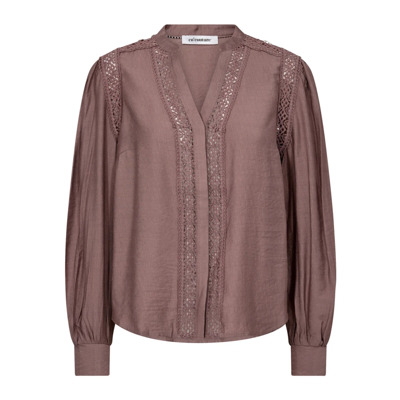 Kanten Detail Shirt Blouse Oudroze Co'Couture , Pink , Dames