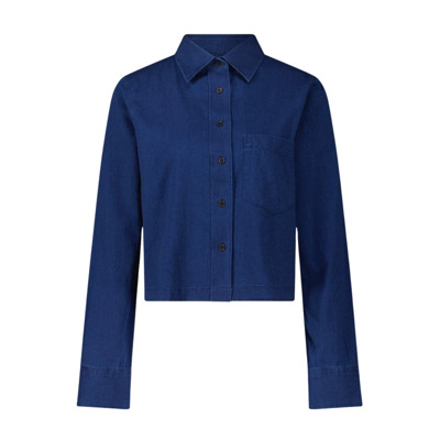 Klassieke Denim Overhemd Closed , Blue , Dames