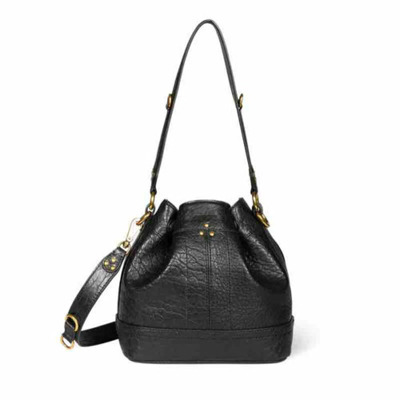 Kleine Bucket Bag in Korrelig Lamsvacht Jérôme Dreyfuss , Black , Dames