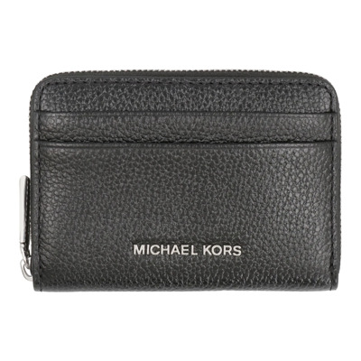 Korrelig Leren Portemonnee met Ritssluiting Michael Kors , Black , Dames