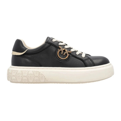 Leren Sneaker met Polyurethaan, Stijl Ss0003P014Zi8 Pinko , Black , Dames