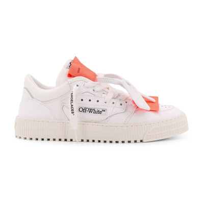 Leren lage sneakers met stoffen inzetstukken Off White , White , Heren