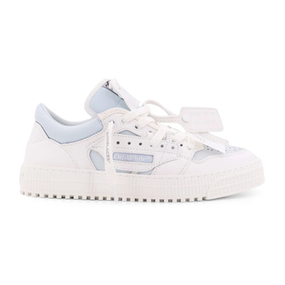 Leren lage sneakers met stoffen inzetstukken Off White , White , Heren