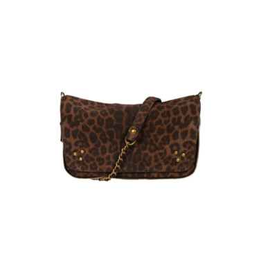 Luipaardprint Leren Crossbody Tas Jérôme Dreyfuss , Brown , Dames