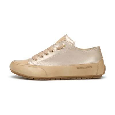 Metallic leather sneakers Rock Candice Cooper , Beige , Dames