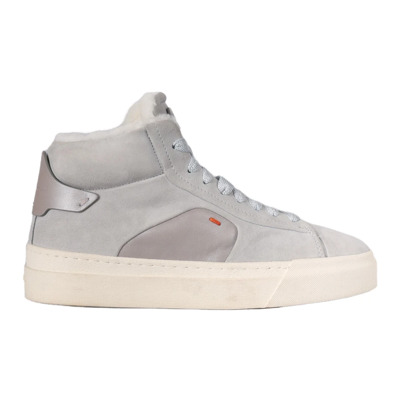 Montone Leren Sneakers Santoni , Gray , Dames