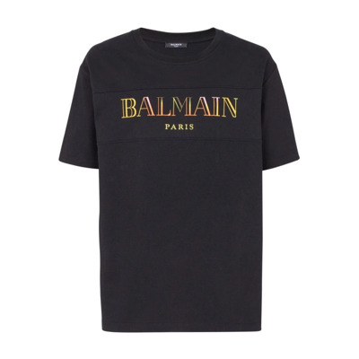 Multicolor T-shirt & Polo Collectie Aw24 Balmain , Black , Heren