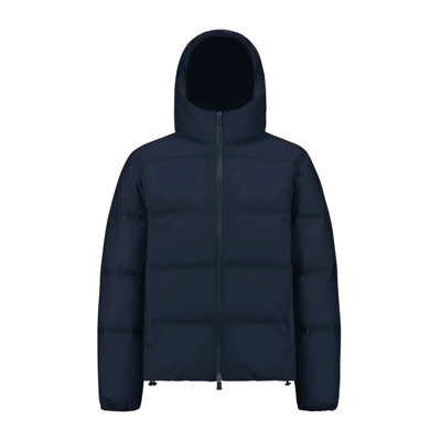 Navy Blue Impact Hooded Jas Herno , Blue , Heren