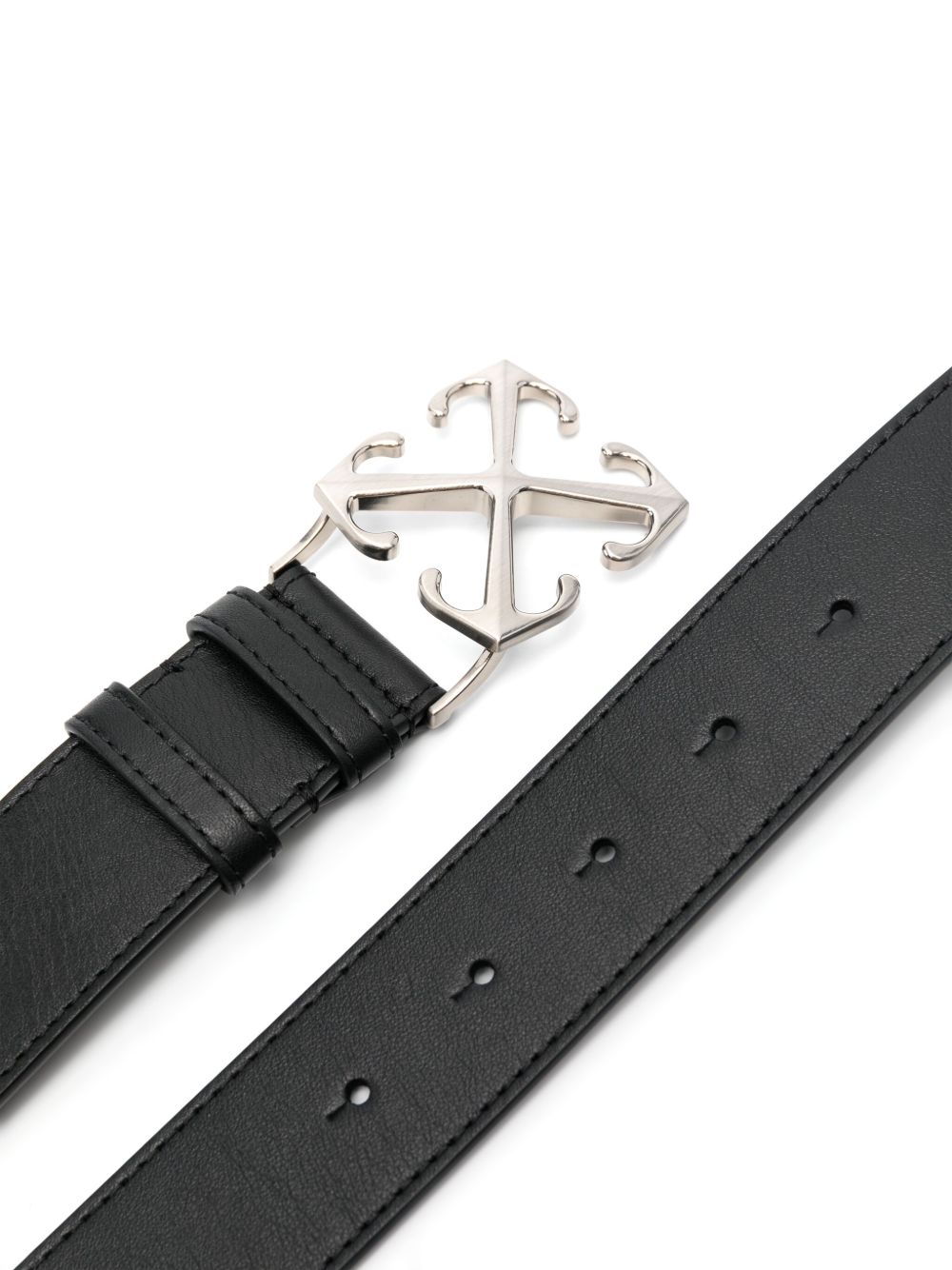 Off-White Leren riem - Zwart