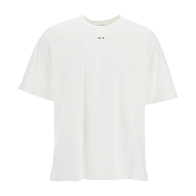 Oversized Crewneck T-shirt Off White , White , Heren