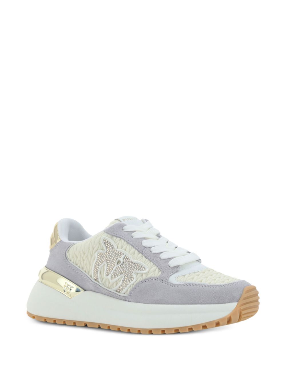 PINKO Gem suède sneakers - Beige