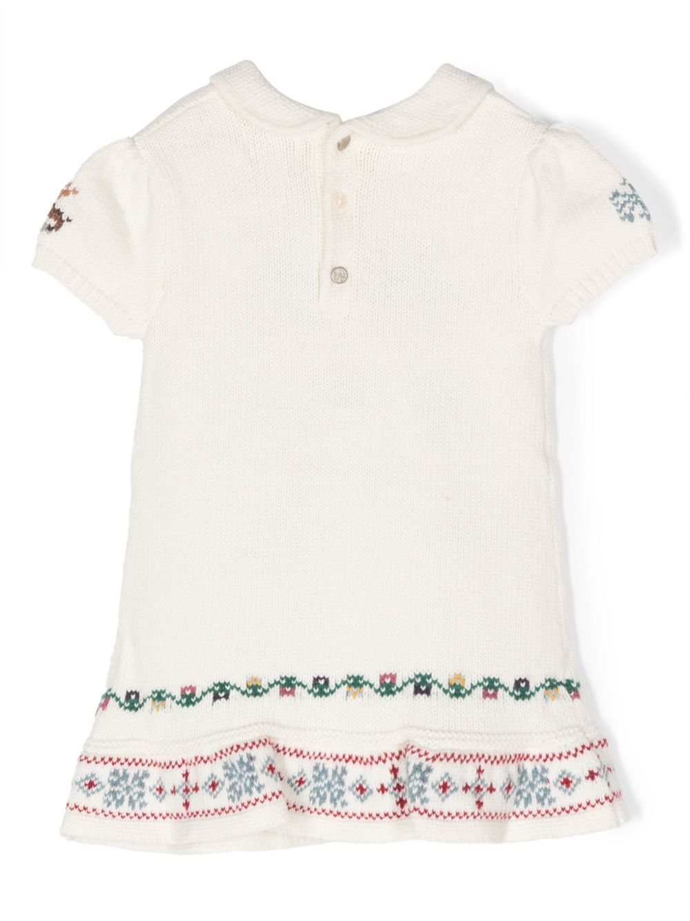 POLO RALPH LAUREN KIDS Sampler jurk met logo - Beige