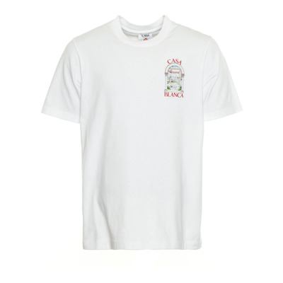 Passage T-shirt met logoprint Casablanca , White , Heren