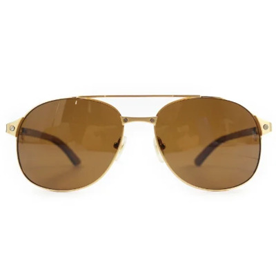 Pre-owned Glass sunglasses Cartier Vintage , Yellow , Heren