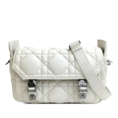 Pre-owned Leather dior-bags Dior Vintage , White , Dames