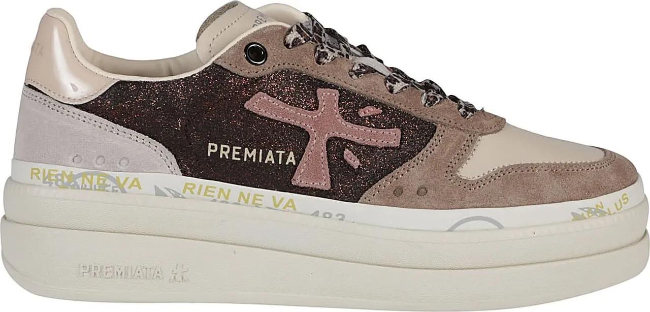 Premiata Low-Top Sneakers - Micol Sneakers Metallic in staalgrijs