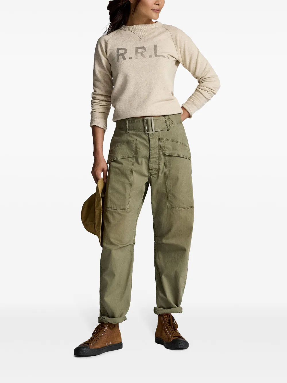 Ralph Lauren RRL Broek met visgraatpatroon - Groen