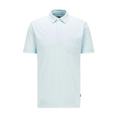 Regular Fit Katoen Mesh Polo Shirt Hugo Boss , Blue , Heren