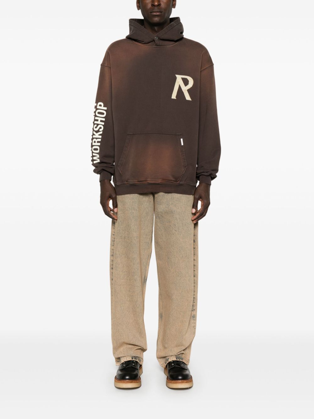 Represent Hoodie met tapedetail - Bruin