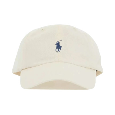 Roomwitte pet met klep en logo Ralph Lauren , White , Dames