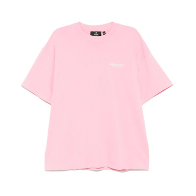 Roze Katoenen Logo Print T-shirt Represent , Pink , Heren