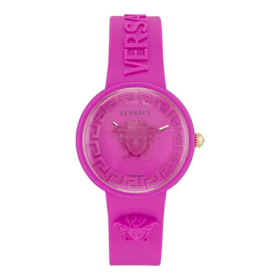 Roze stoffen horloge Versace , Pink , Dames