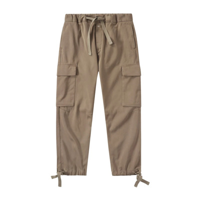 Ruimvallende Cargo Broek met Taille- en Enkelbandjes Closed , Brown , Heren