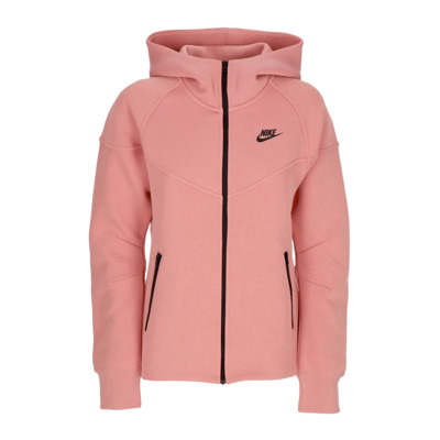 Sportieve Lichtgewicht Zip Hoodie Rood/Zwart Nike , Pink , Dames