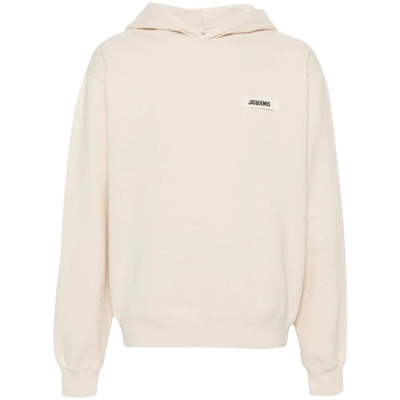 Stijlvolle Gros Grain Hoodie Top Jacquemus , Beige , Heren