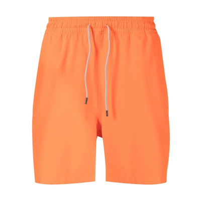 Stijlvolle Oranje Trekkoord Zwembroek Ralph Lauren , Orange , Heren