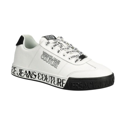 Stijlvolle leren sneakers Versace Jeans Couture , White , Heren