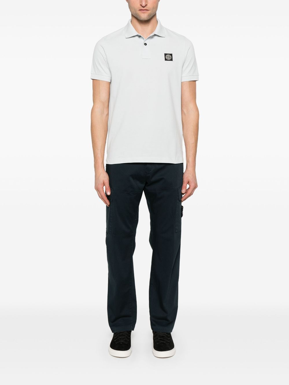 Stone Island Broek met Compass-logopatch - Blauw