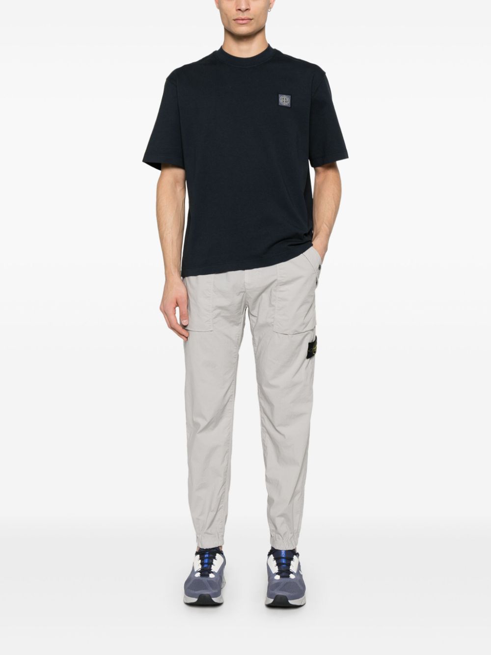 Stone Island Broek met Compass-logopatch - Grijs