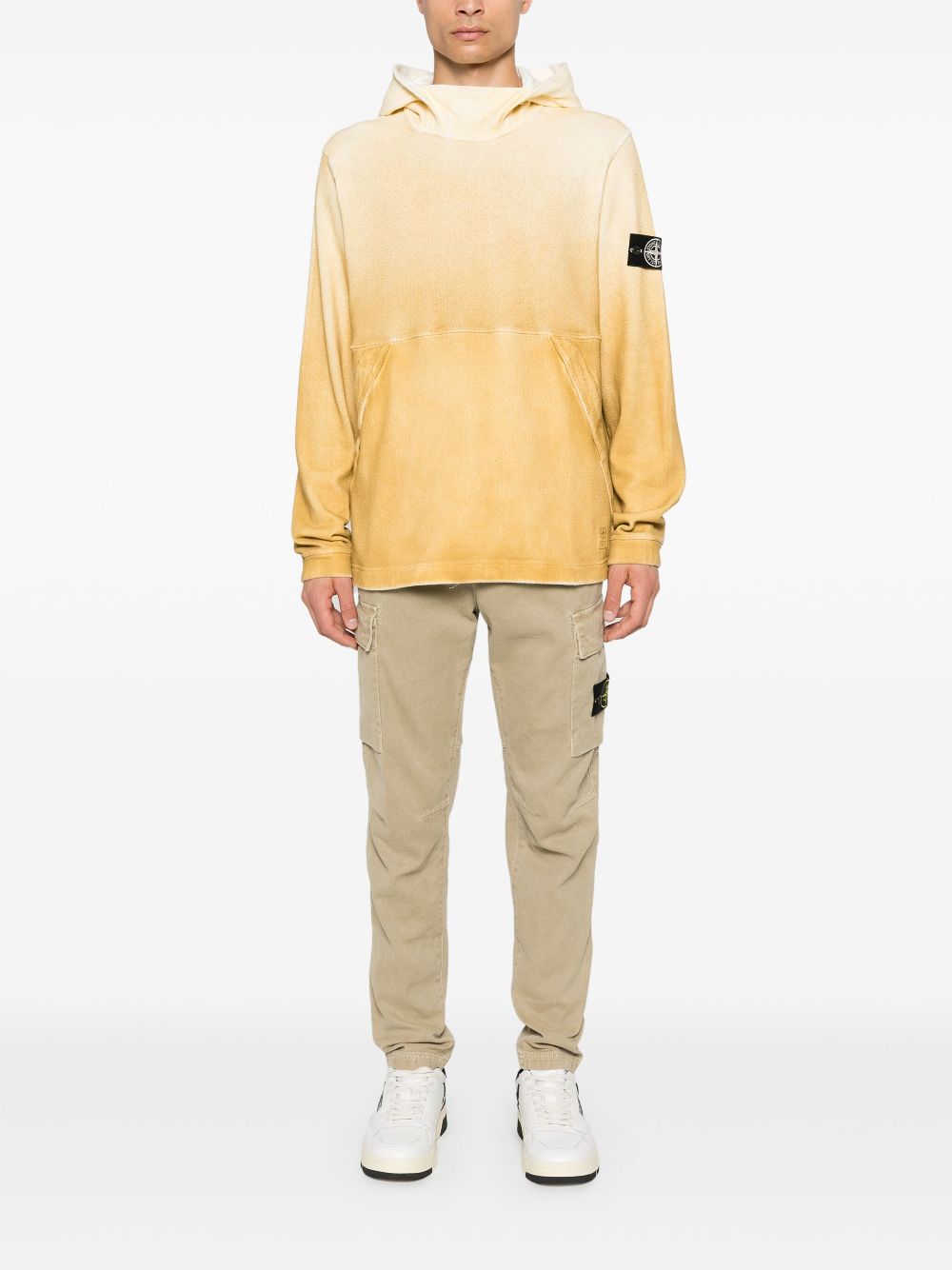 Stone Island Hoodie met Compass-logopatch - Geel