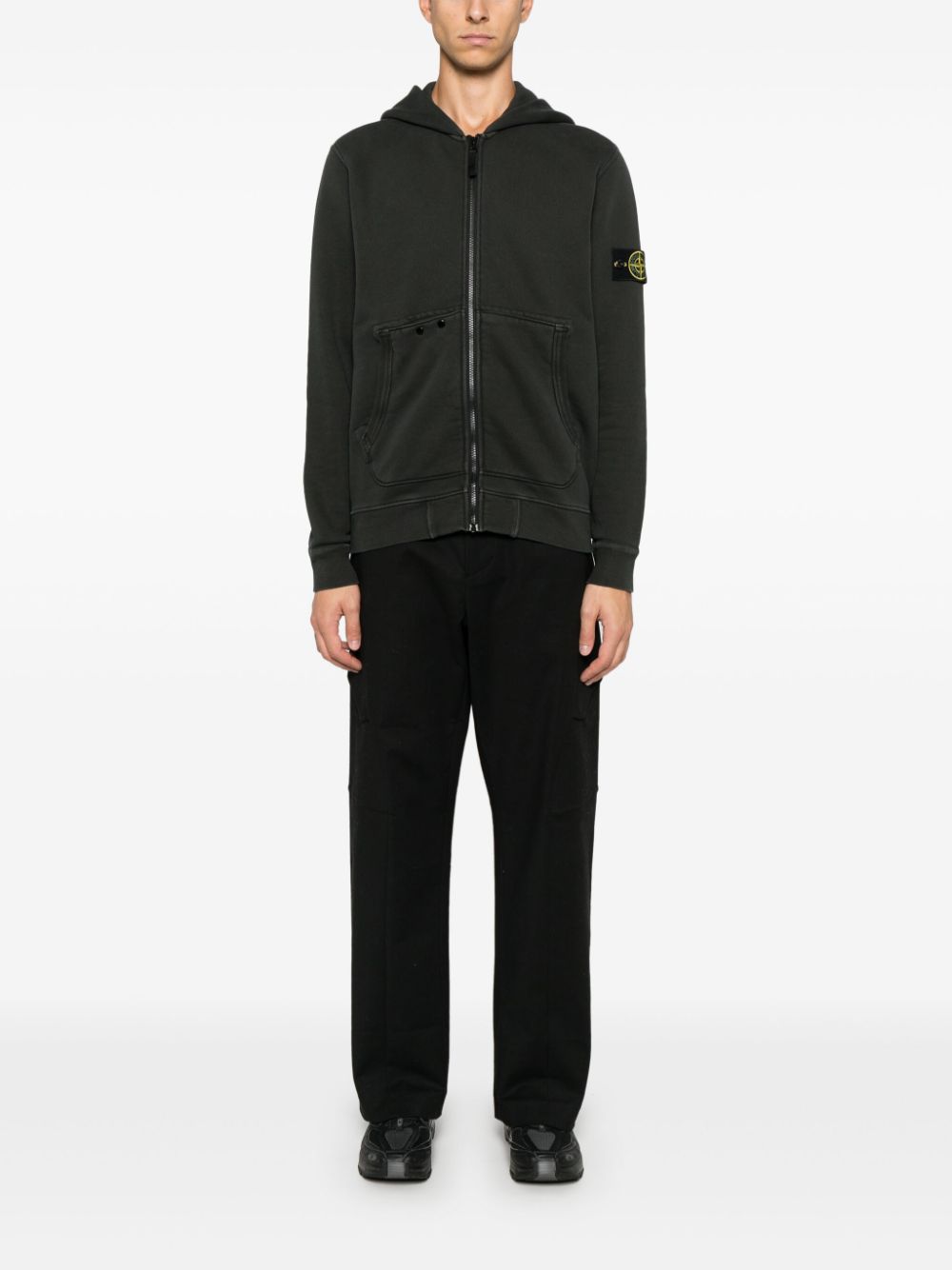 Stone Island Hoodie met Compass-logopatch - Grijs