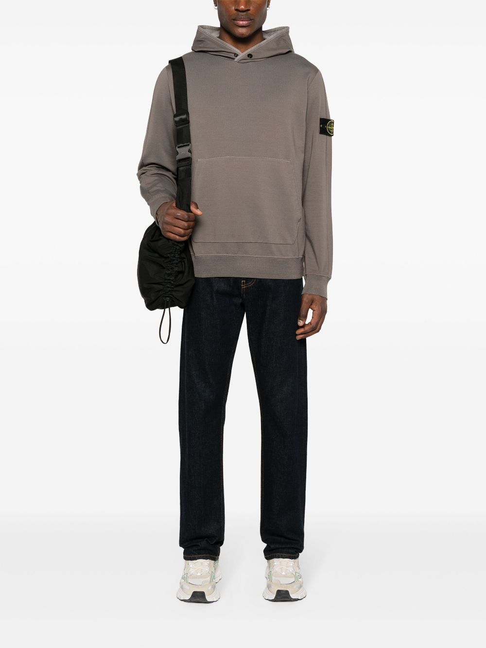 Stone Island Hoodie met Compass-logopatch - Grijs