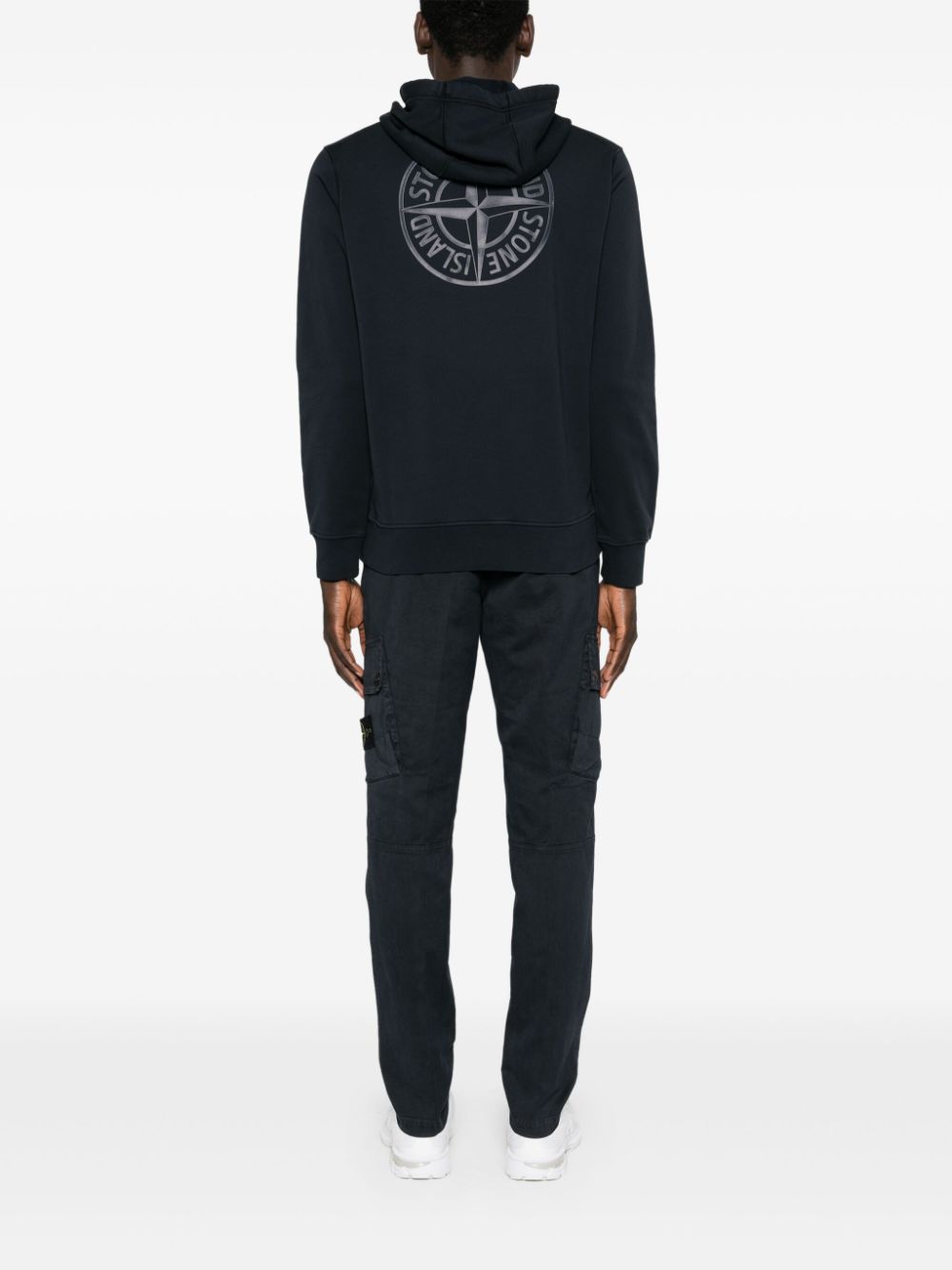 Stone Island Hoodie met logoprint - Blauw