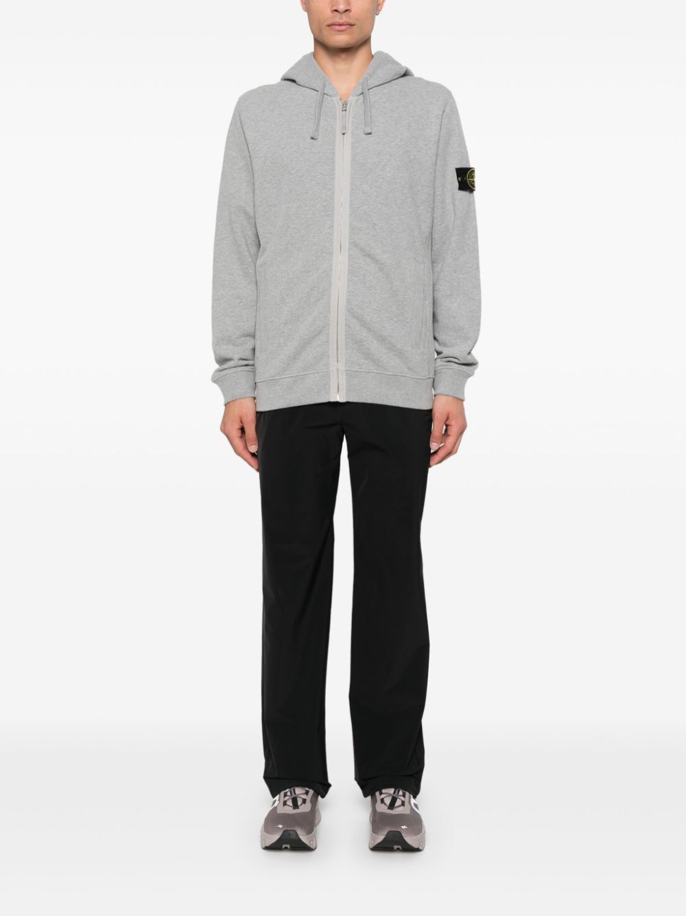 Stone Island Hoodie met rits - Grijs