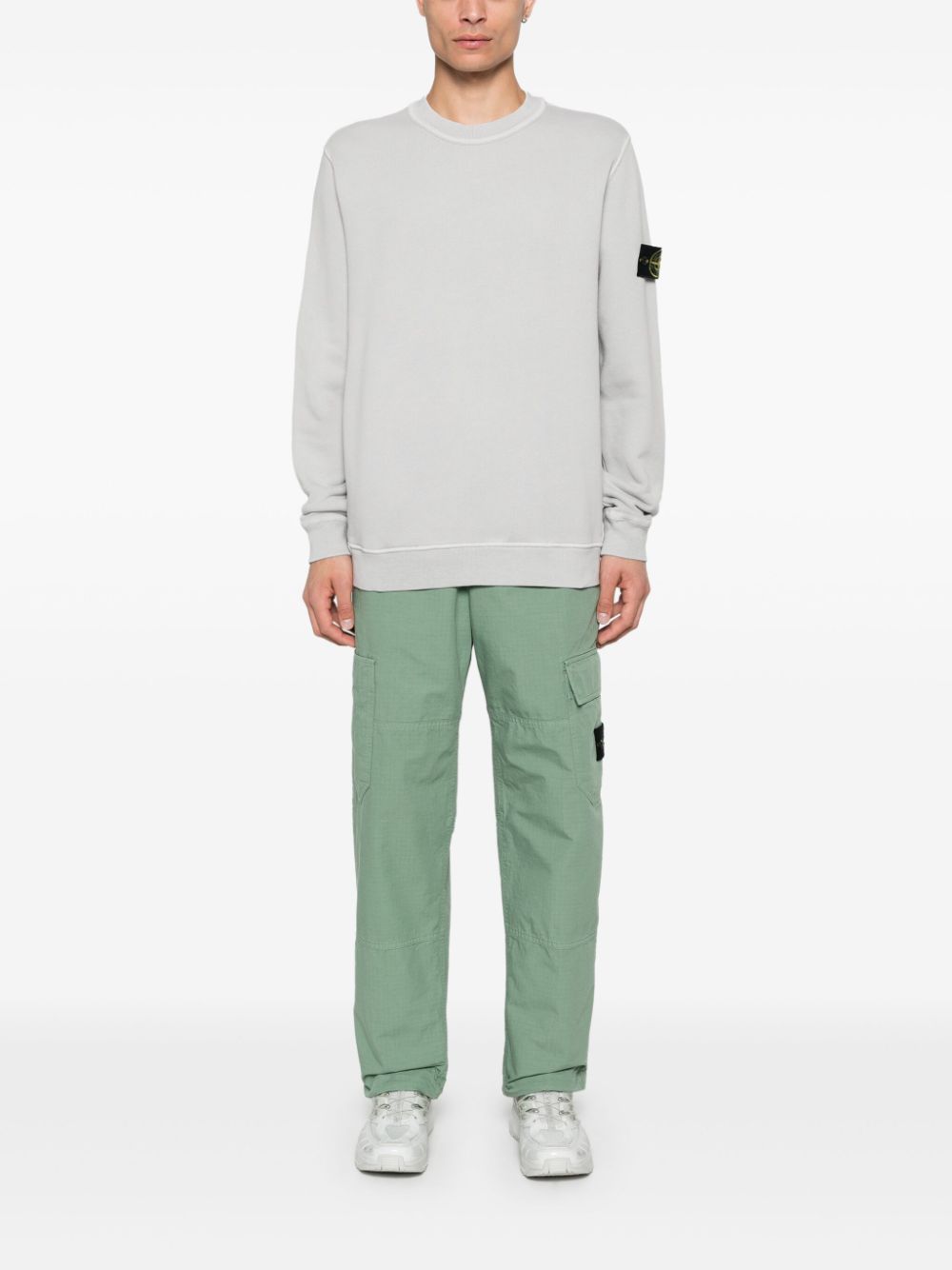 Stone Island Sweater met Compass-logopatch - Grijs