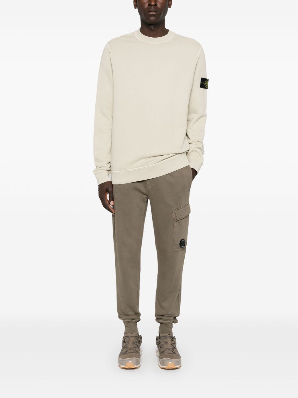 Stone Island Sweater met Compass-logopatch - Groen