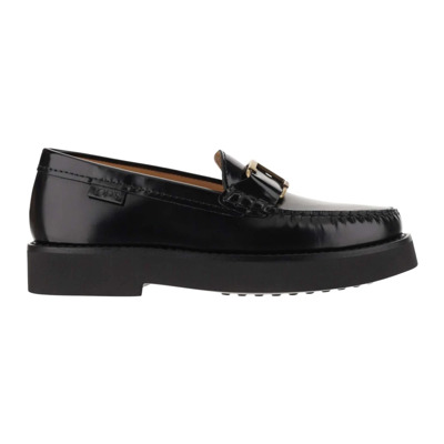 Tijdloze Elegante Loafers Tod's , Black , Dames