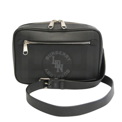 Tweedehands Zwarte Leren Crossbody Tas Burberry Vintage , Black , Dames