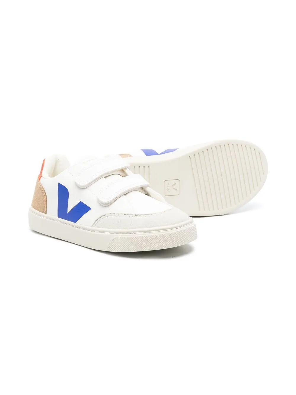 VEJA Kids V-12 sneakers met klittenband - Wit