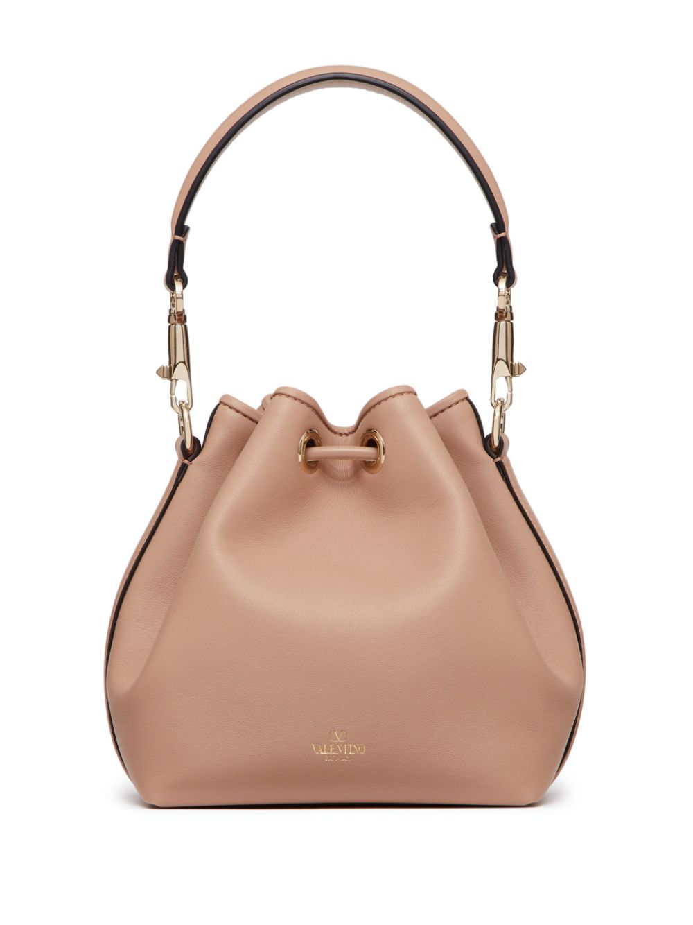 Valentino Garavani Locò leren bucket-tas - Beige