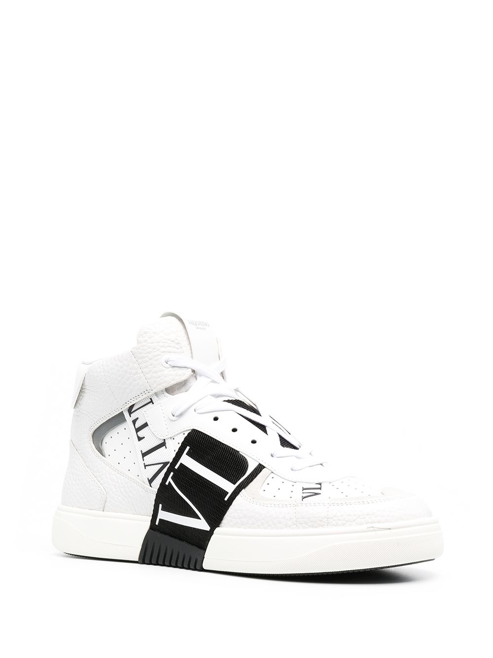 Valentino Garavani VL7N mid-top leren sneakers - Wit