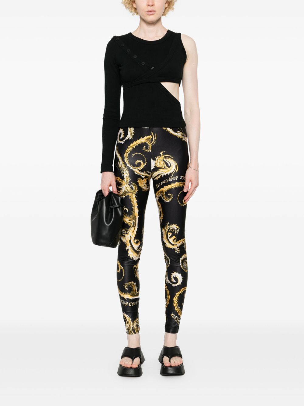 Versace Jeans Couture Chromo Couture legging - Zwart